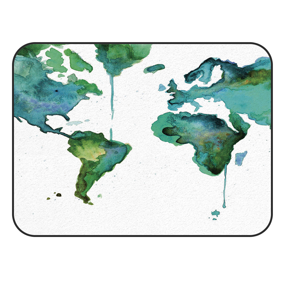 World Map Ink Painting Sponge Rillet Rubber Rugs - LeobonZone