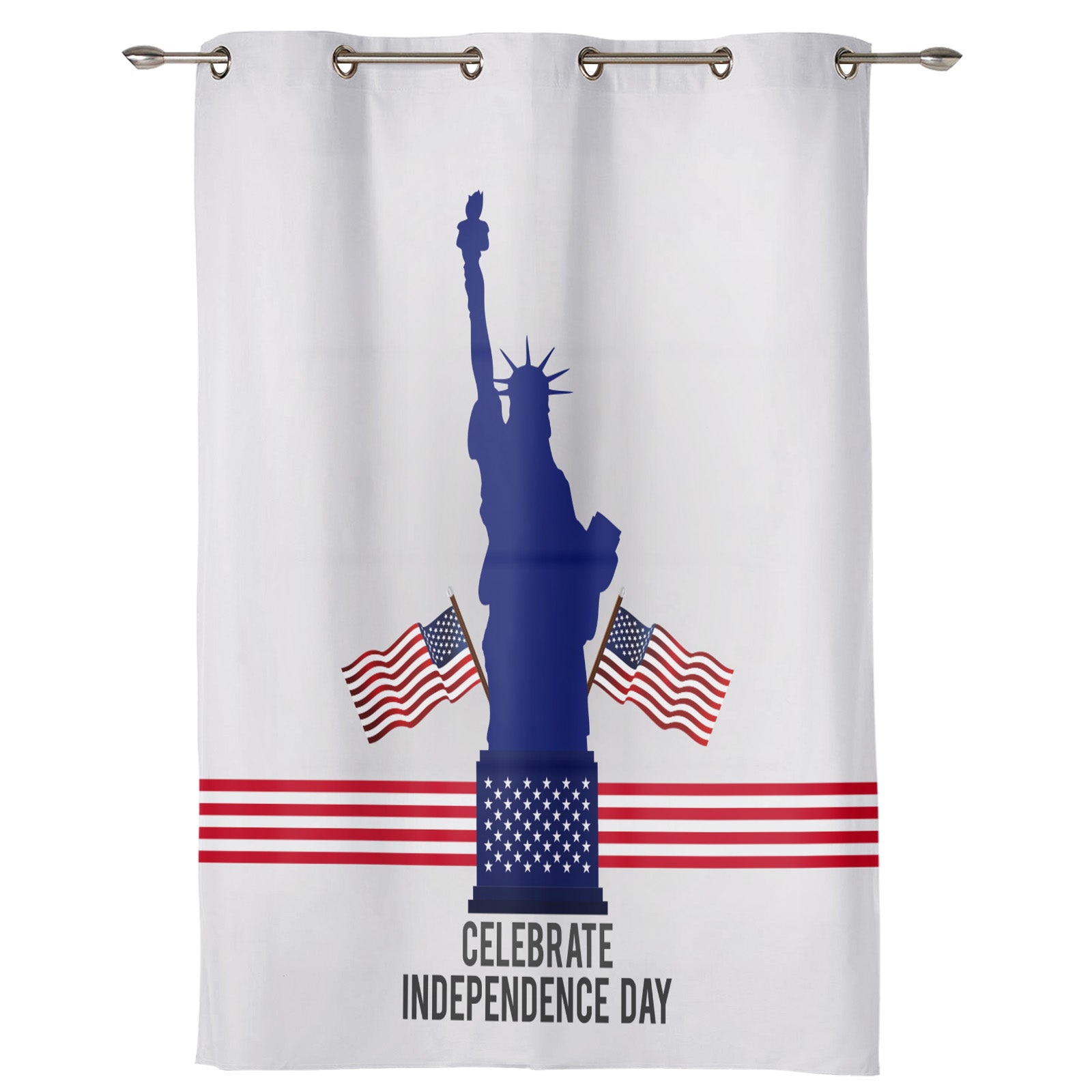 Statue of liberty on Independence Day Blackout Curtain - LeobonZone
