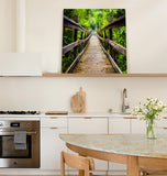 Wooden bridge plank wood Canvas painting - LeobonZone