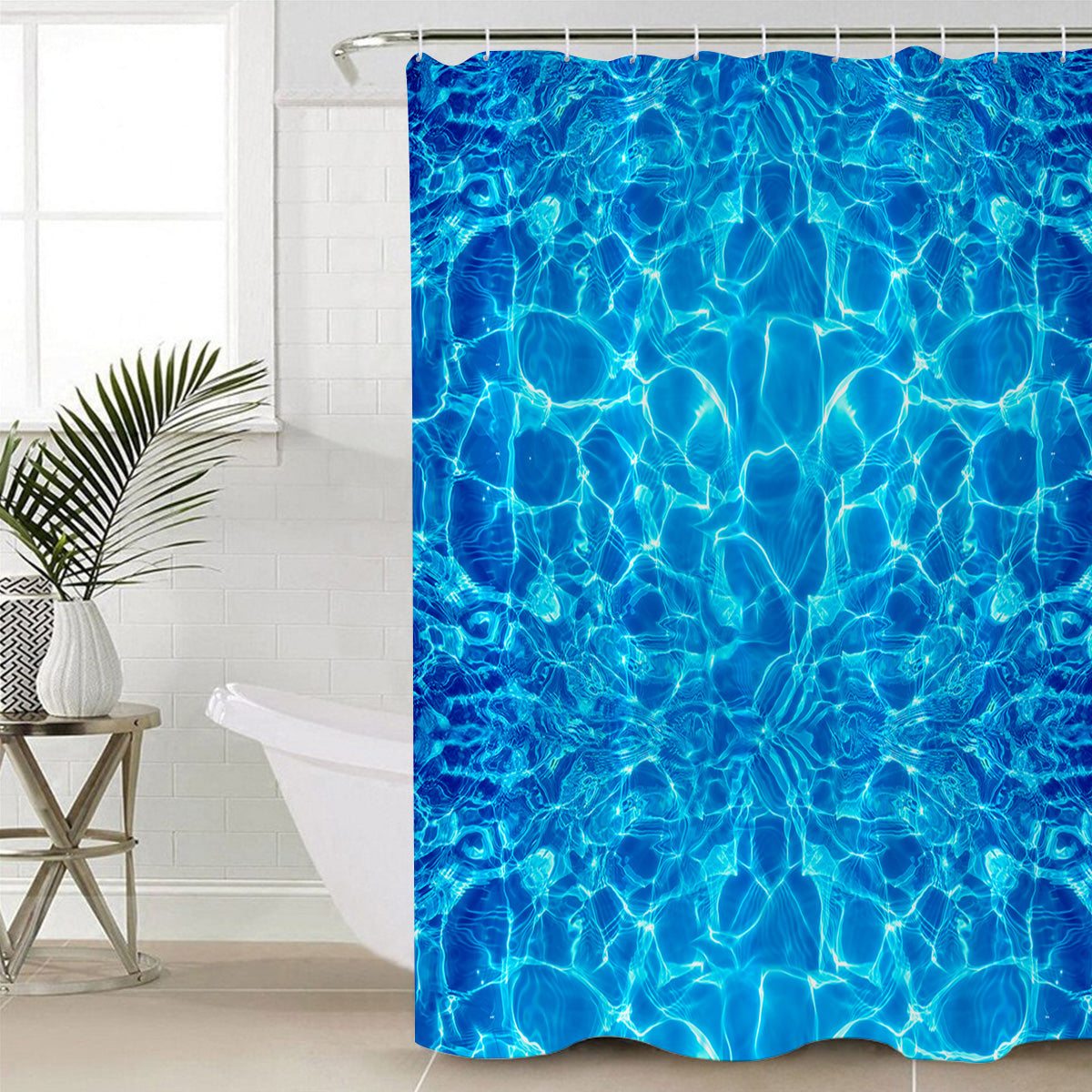 Water Ripple Waterproof Durable Shower Curtain - LeobonZone