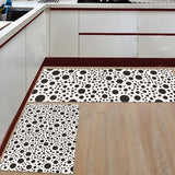 White dots Right Angle Felt Doormat Two piece set - LeobonZone