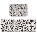 White dots Circular Angle Felt Carpets Two piece set - LeobonZone