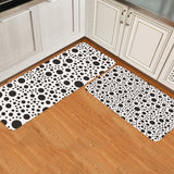 White dots Circular Angle Felt Carpets Two piece set - LeobonZone