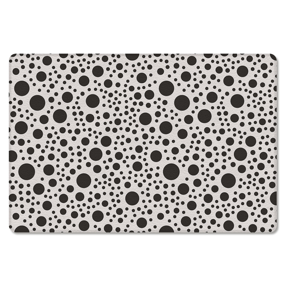 White dots Leather Doormat - LeobonZone