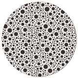 White dots Circular Felt Rugs - LeobonZone