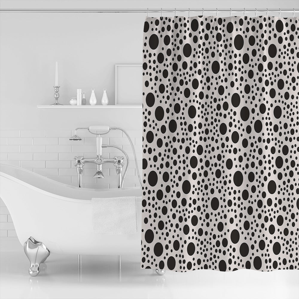 White dots Waterproof Durable Shower Curtain - LeobonZone