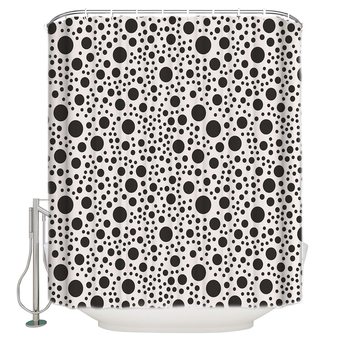 White dots Waterproof Durable Shower Curtain - LeobonZone