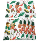White multi Summer fruits Personalized Table Placemats - LeobonZone