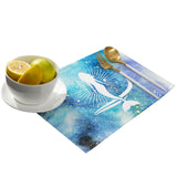 White Summer sea Mermaid Personalized Table Placemats - LeobonZone