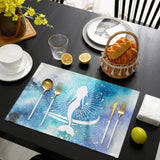 White Summer sea Mermaid Personalized Table Placemats - LeobonZone