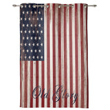 Independence day retro American flag window curtains - LeobonZone