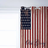 Independence day retro American flag window curtains - LeobonZone