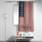 Independence day retro American flag window curtains - LeobonZone