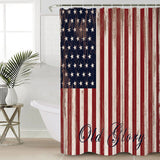 Independence day retro American flag Shower Curtain - LeobonZone