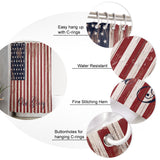Independence day retro American flag Shower Curtain - LeobonZone