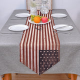 Independence day retro American flag Sharp Angle Table Runner Place Mats