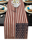 Independence day retro American flag Table Runner Place Mats - LeobonZone