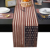Independence day retro American flag Table Flag And Table Mat Suit - LeobonZone