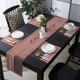 Independence day retro American flag Table Flag And Table Mat Suit - LeobonZone