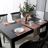 Independence day retro American flag Table Flag And Table Mat Suit - LeobonZone