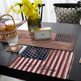 Independence day retro American flag Table Flag And Table Mat Suit - LeobonZone