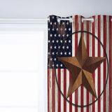 Retro American flag stars window curtains - LeobonZone