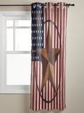 Retro American flag stars window curtains - LeobonZone