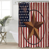 Retro American flag stars Shower Curtain - LeobonZone