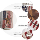 Retro American flag stars Shower Curtain - LeobonZone