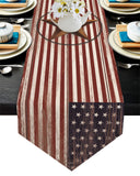 Retro American flag stars Sharp Angle Table Runner Place Mats
