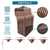 Retro American flag stars Sharp Angle Table Runner Place Mats - LeobonZone