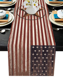 Retro American flag stars Table Runner Place Mats - LeobonZone