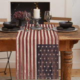 Retro American flag stars Table Runner Place Mats - LeobonZone
