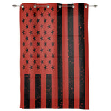 Red Retro American flag Independence Day window curtains - LeobonZone