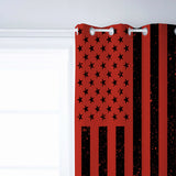 Red Retro American flag Independence Day window curtains - LeobonZone