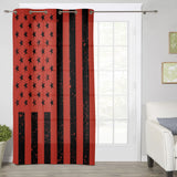 Red Retro American flag Independence Day window curtains - LeobonZone