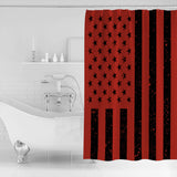 Red Retro American flag Independence Day Shower Curtain - LeobonZone