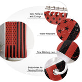 Red Retro American flag Independence Day Shower Curtain - LeobonZone