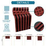 Red Retro American flag Independence Day Table Runner Place Mats - LeobonZone
