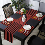 Red Retro American flag Independence Day Table Flag And Table Mat Suit