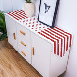 Red and white independence day retro American flag Sharp Angle Table Runner Place Mats - LeobonZone