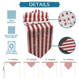 Red and white independence day retro American flag Sharp Angle Table Runner Place Mats - LeobonZone