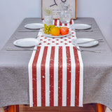Red and white independence day retro American flag Table Runner Place Mats - LeobonZone