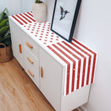 Red and white independence day retro American flag Table Runner Place Mats - LeobonZone
