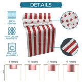 Red and white independence day retro American flag Table Runner Place Mats - LeobonZone