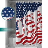 USA flag Independence Day Shower Curtain - LeobonZone