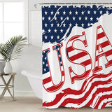 USA flag Independence Day Shower Curtain - LeobonZone