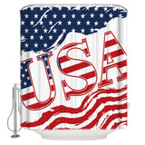 USA flag Independence Day Shower Curtain - LeobonZone