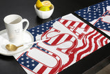 USA flag Independence Day Personalized Table Placemats - LeobonZone