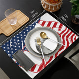 USA flag Independence Day Personalized Table Placemats - LeobonZone